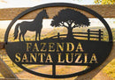 Placa Personalizável - Cavalo Cercado